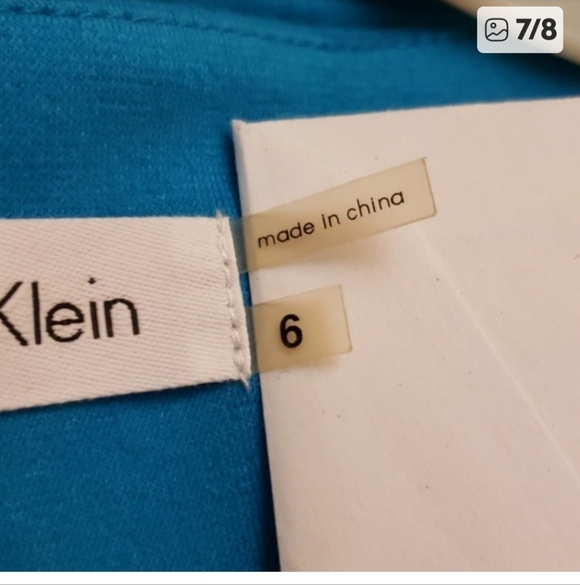 Calvin Klein Women's Blue Sleeveless Belted Midi Dress Size 6 - Picture 10 of 15